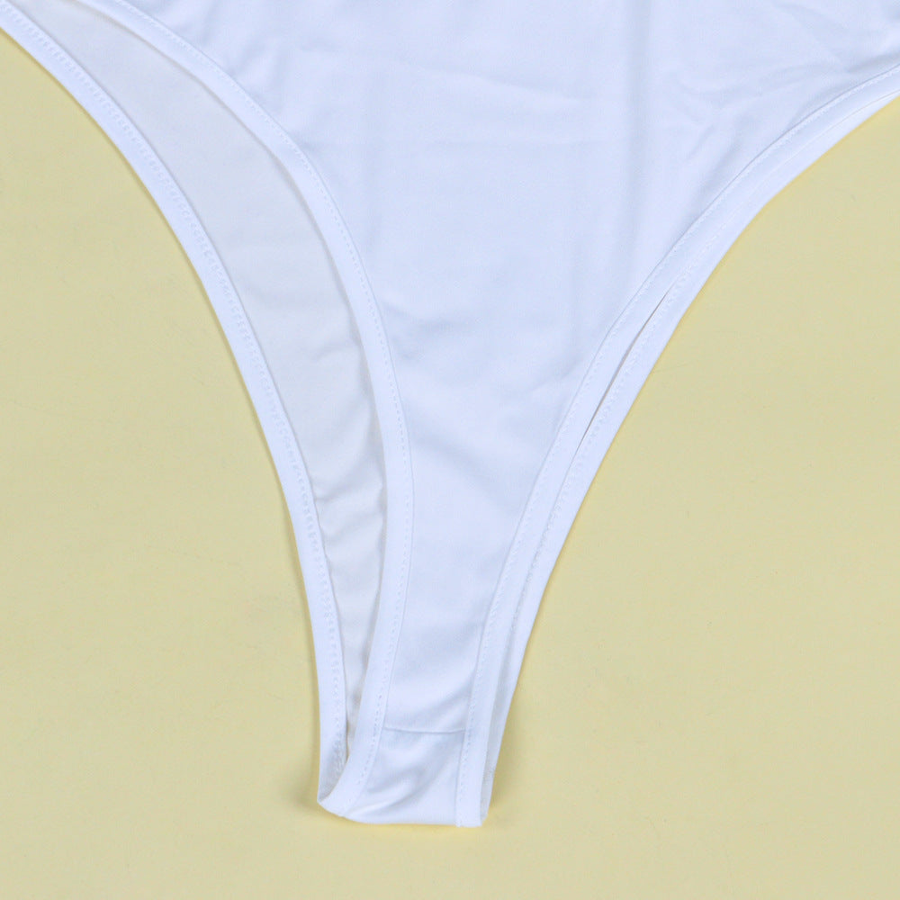 Women Sexy Suspender Crop Top and Slit Skirt Two-piece Set 24