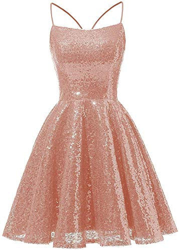 Sequined Evening Dress Strap A-Line Party Dress For Women（Processing time need 3-6 days） 12