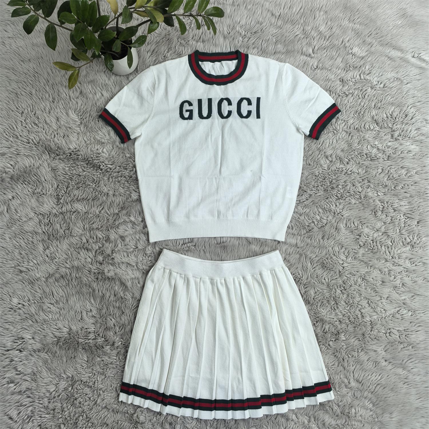 Women Print Short Sleeve and Skirt Two Piece Set 5