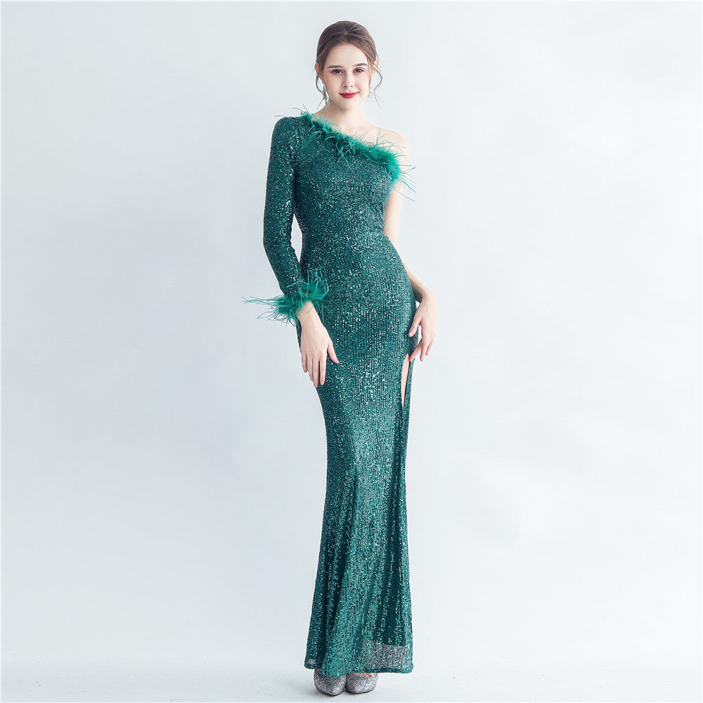 long sequins Plus Size Fat Beauty Formal Party Evening Dress 12