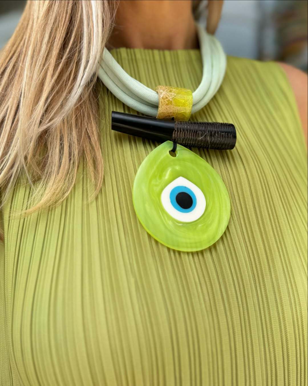 Women's Fashion Pleated Gradient Color Sleeveless Chic Loose Tops Wide-Leg Pants Set 9