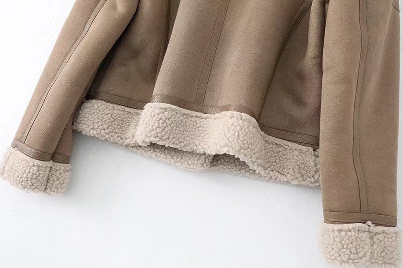 Winter Women Furry PU-Leather Jacket 34