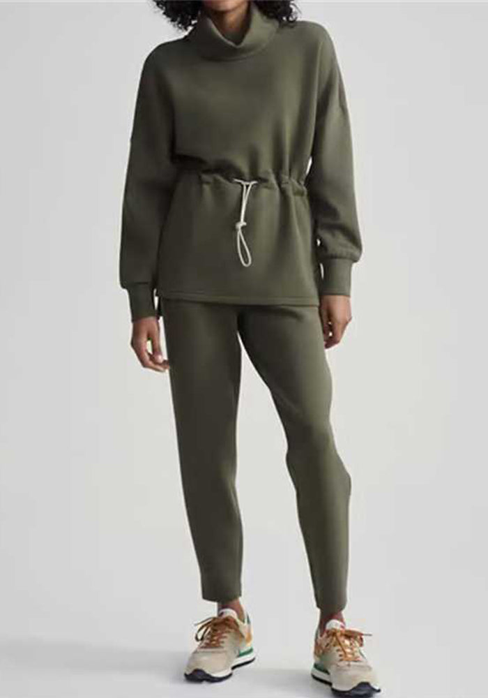 Women Autumn Long Sleeve Top and Pant Two-piece Set