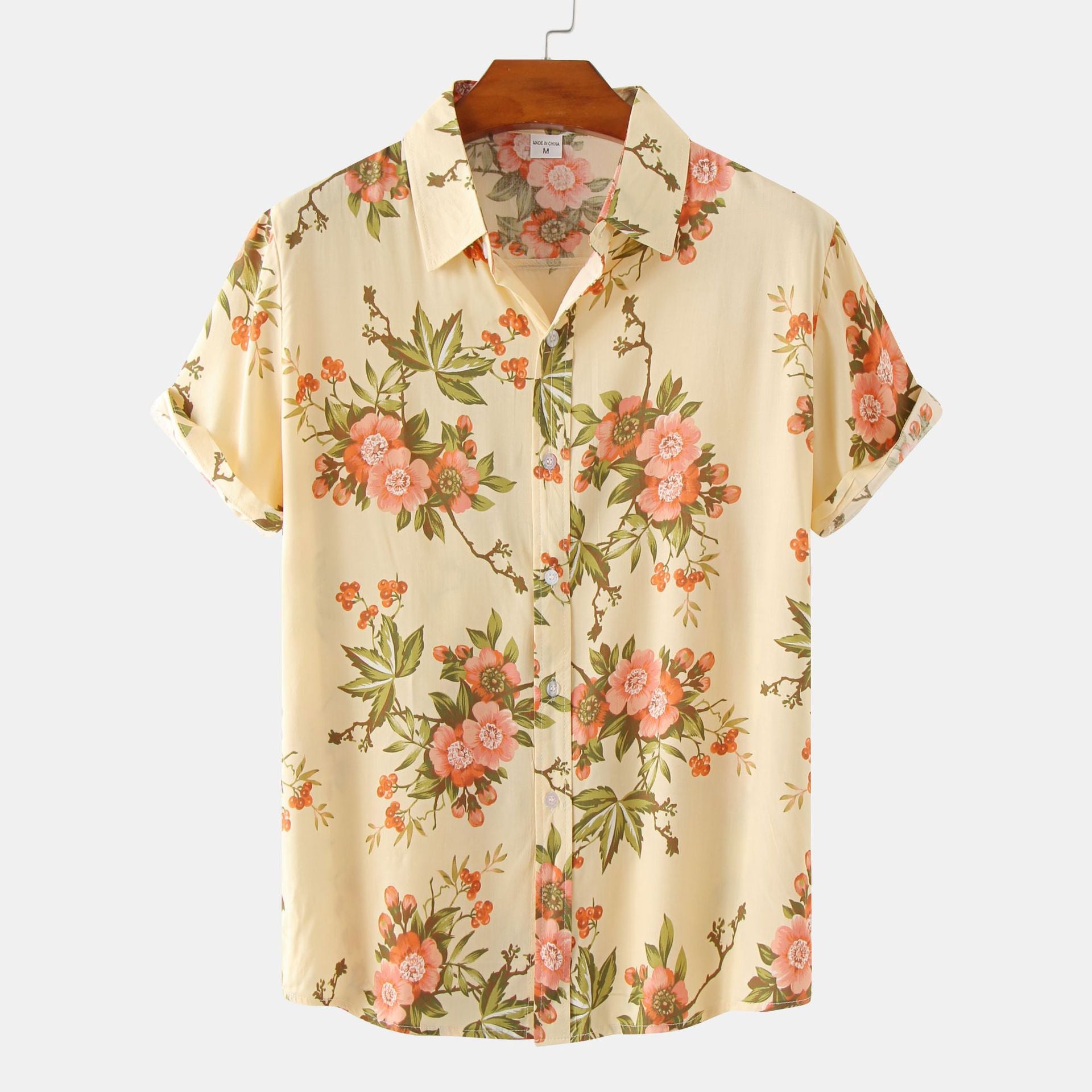 Summer Floral Men's Short Sleeve Shirt