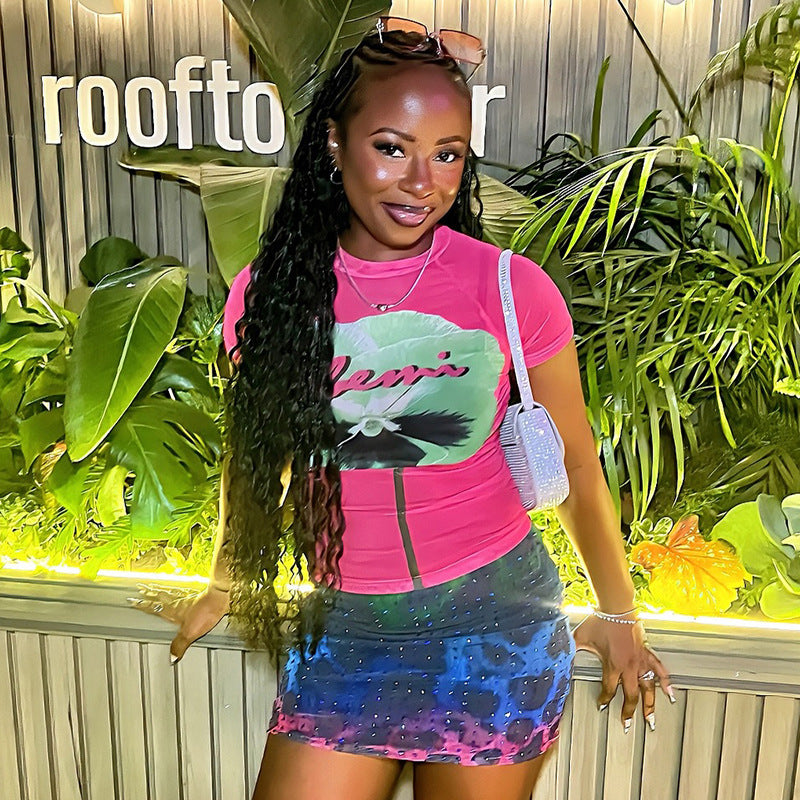 Women Spring/Summer Sexy Leopard Print Bodycon Skirt 4