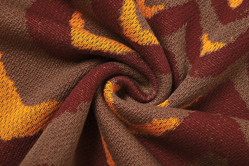 Fall Women knitting contrasting color sexy Bodycon dress 16