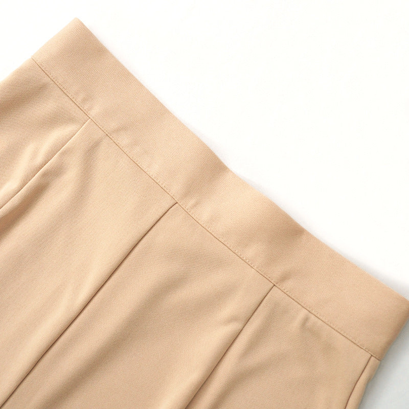 Casual pants autumn Chic Career slightly flared trousers fashion wide-leg pants women 12