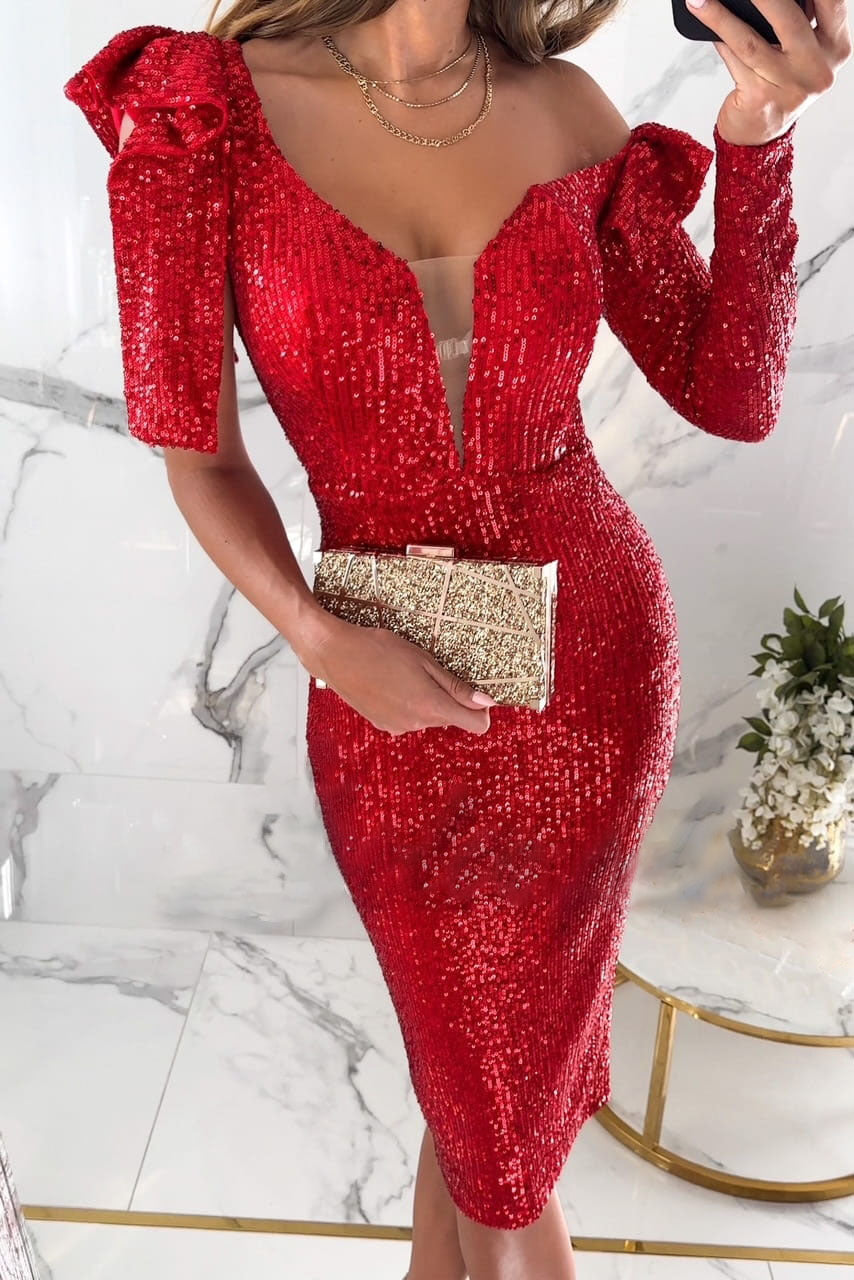 Women Casual Sequin Dress