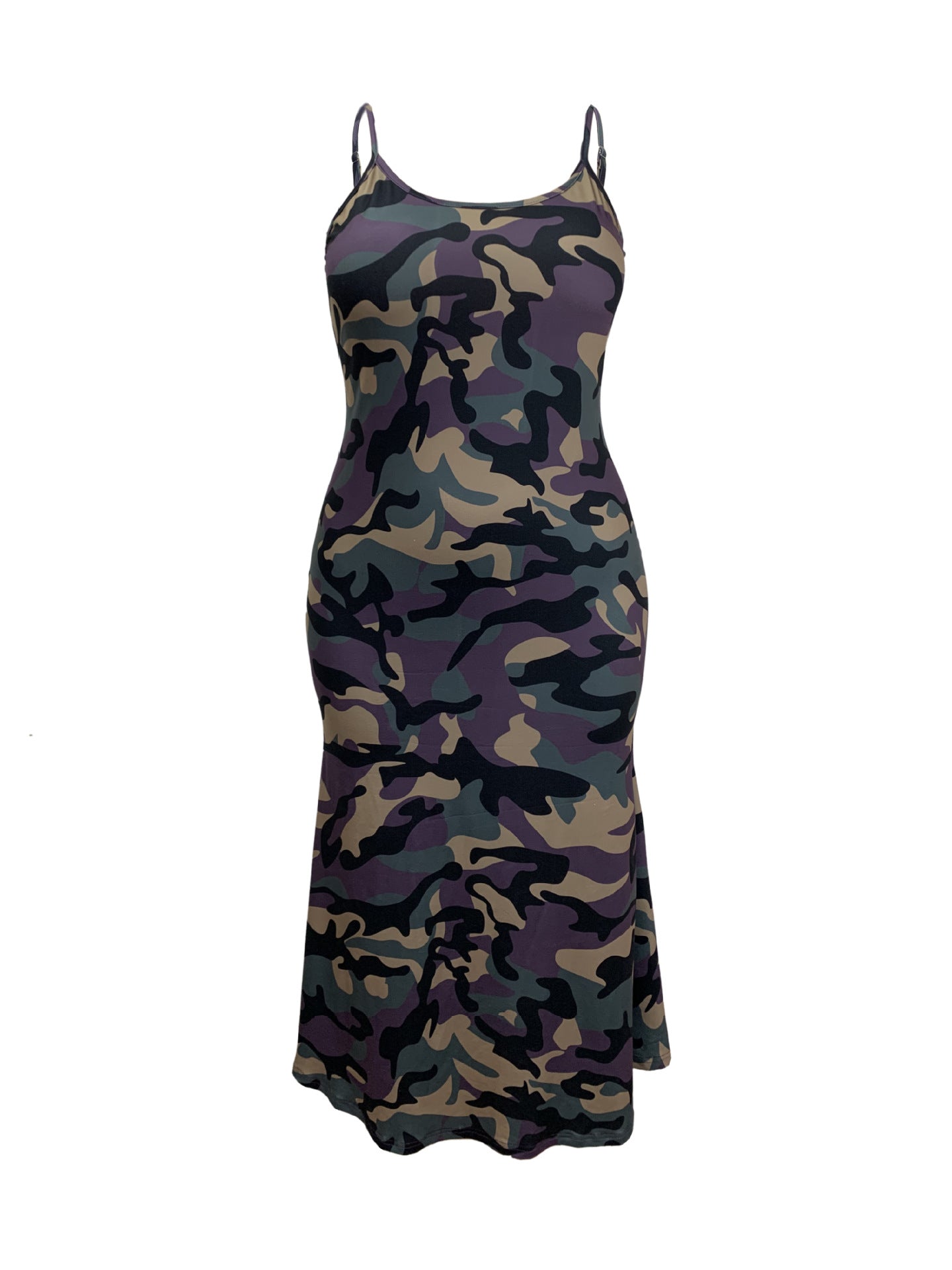 Women's Plus Size Fashion Trend Print Strap Bodycon Dress 5