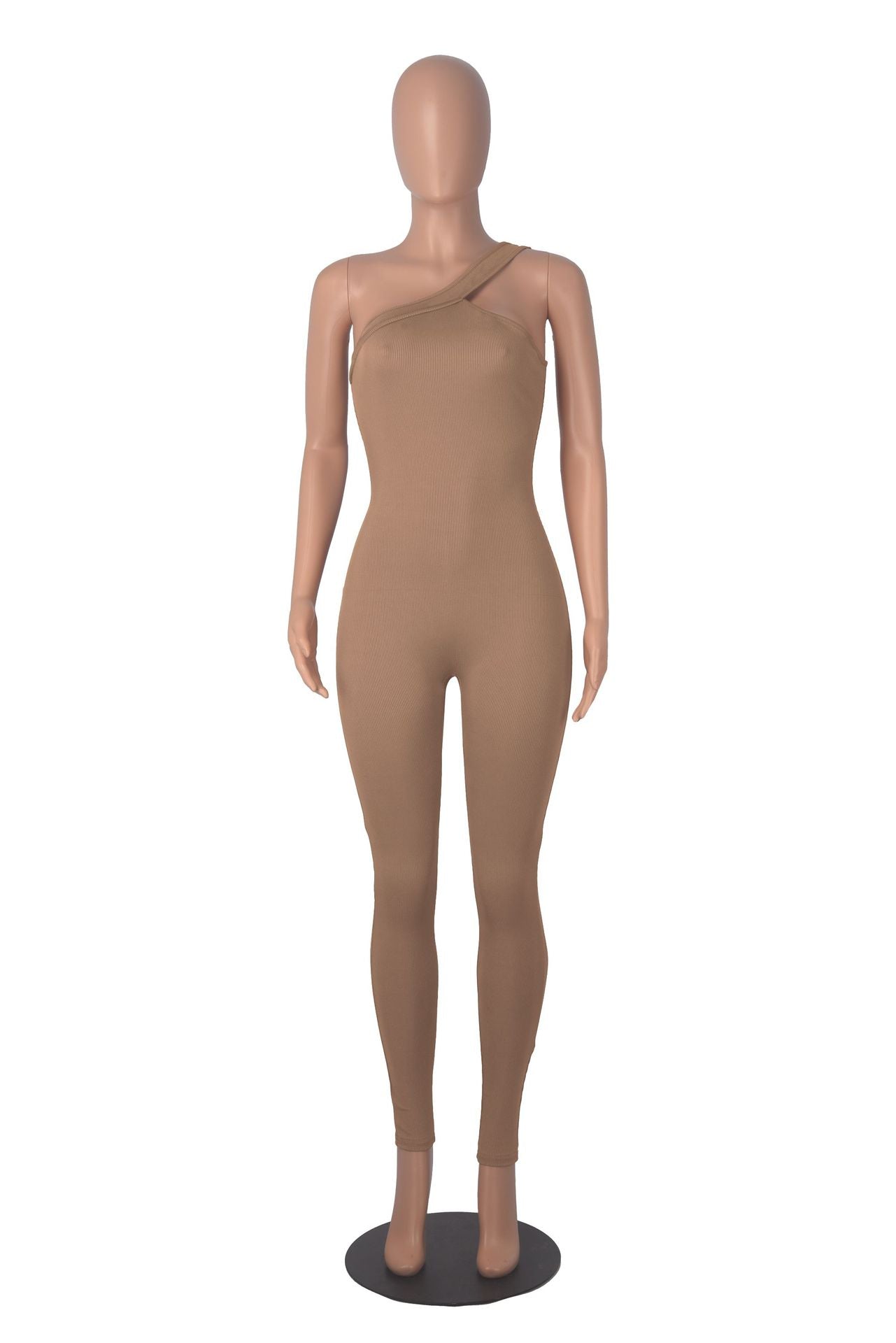 Quick-Drying Ribbed Yoga Jumpsuit One-Piece Sleeveless Stretch Tight Fitting Romper 24