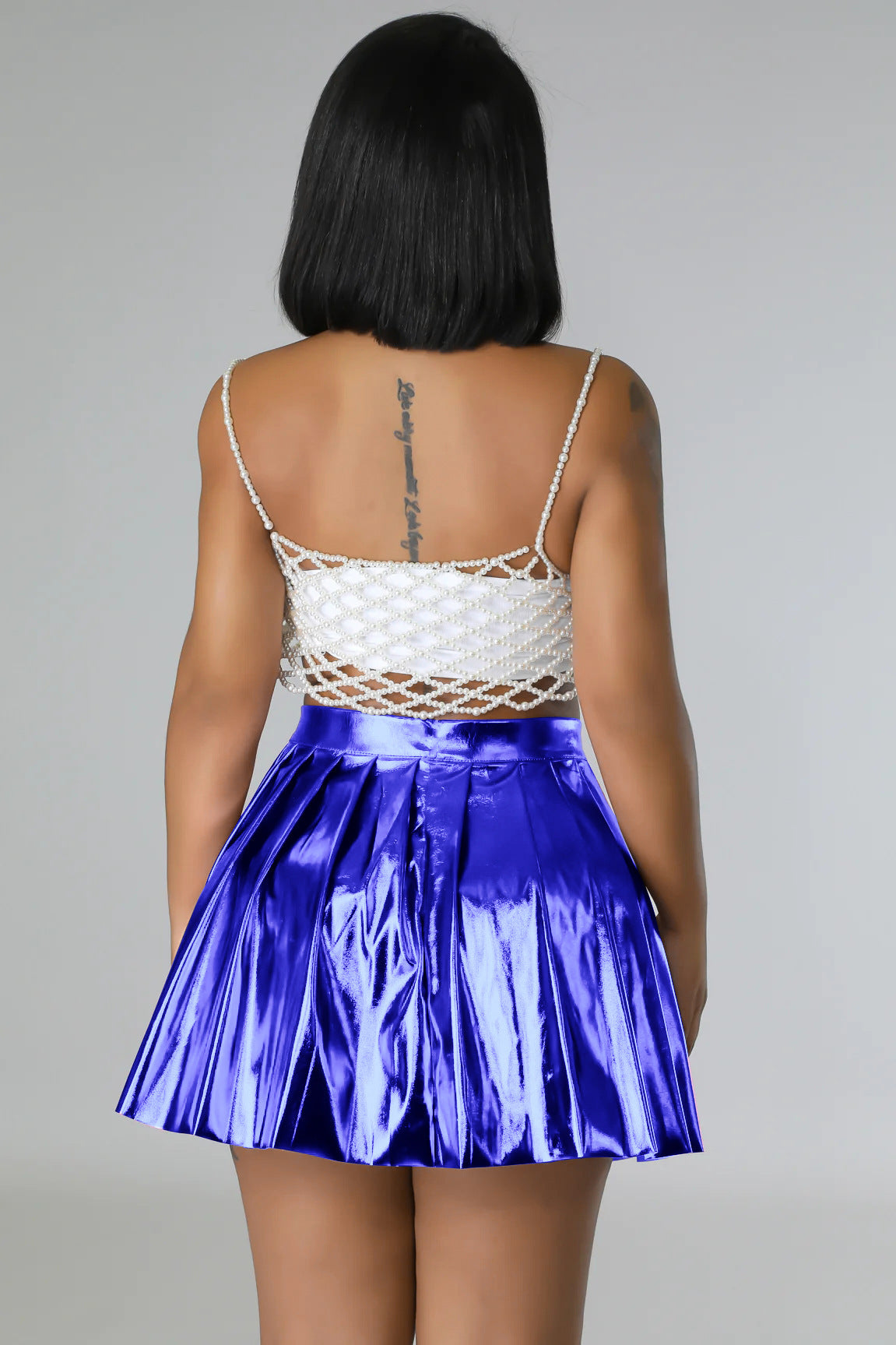 Women's Fashion Sexy Shiny Pleated Skirt For Women 15