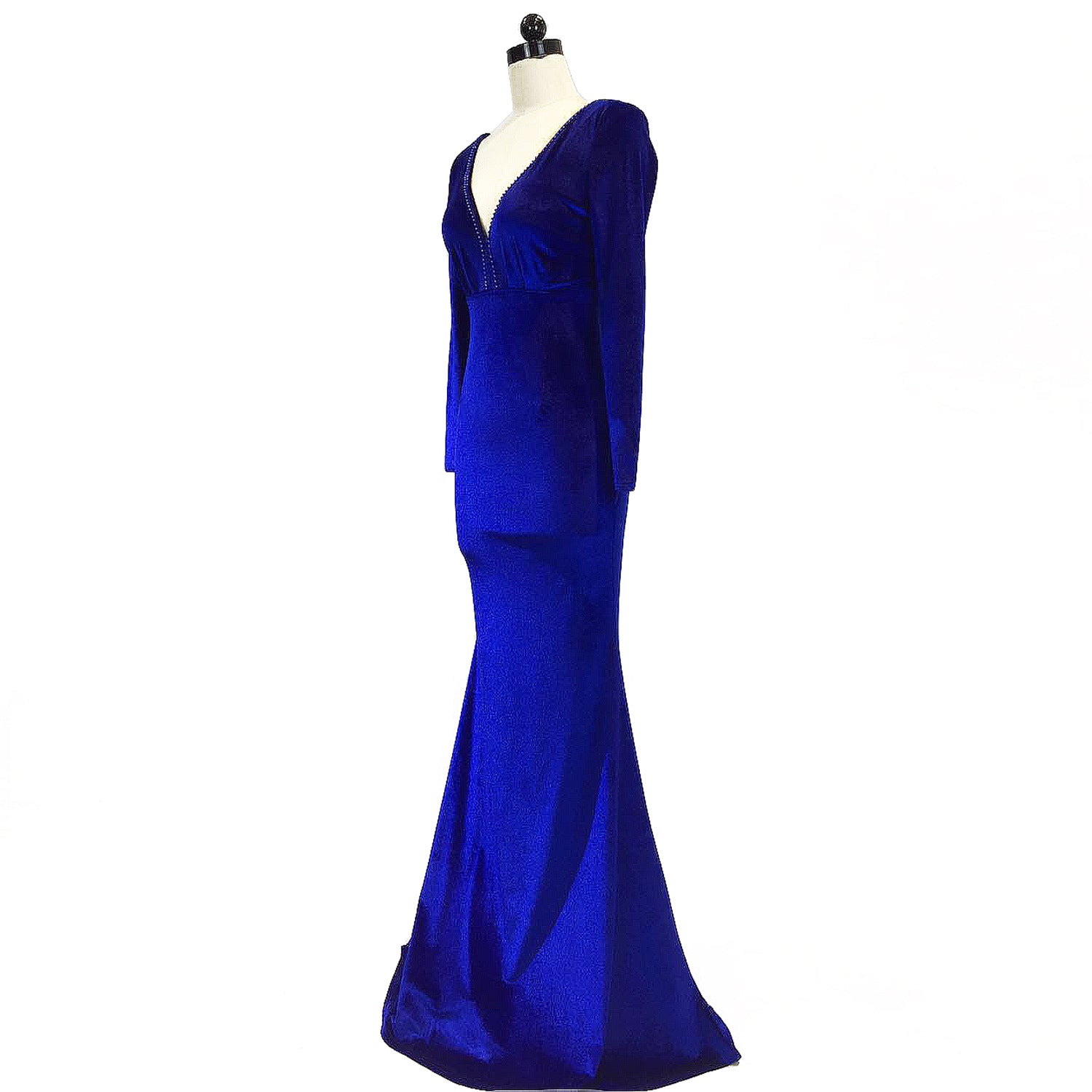 Women Long-Sleeved Velvet Evening Dress Formal Party Autumn And Winter Long Fishtail Party Dress 28