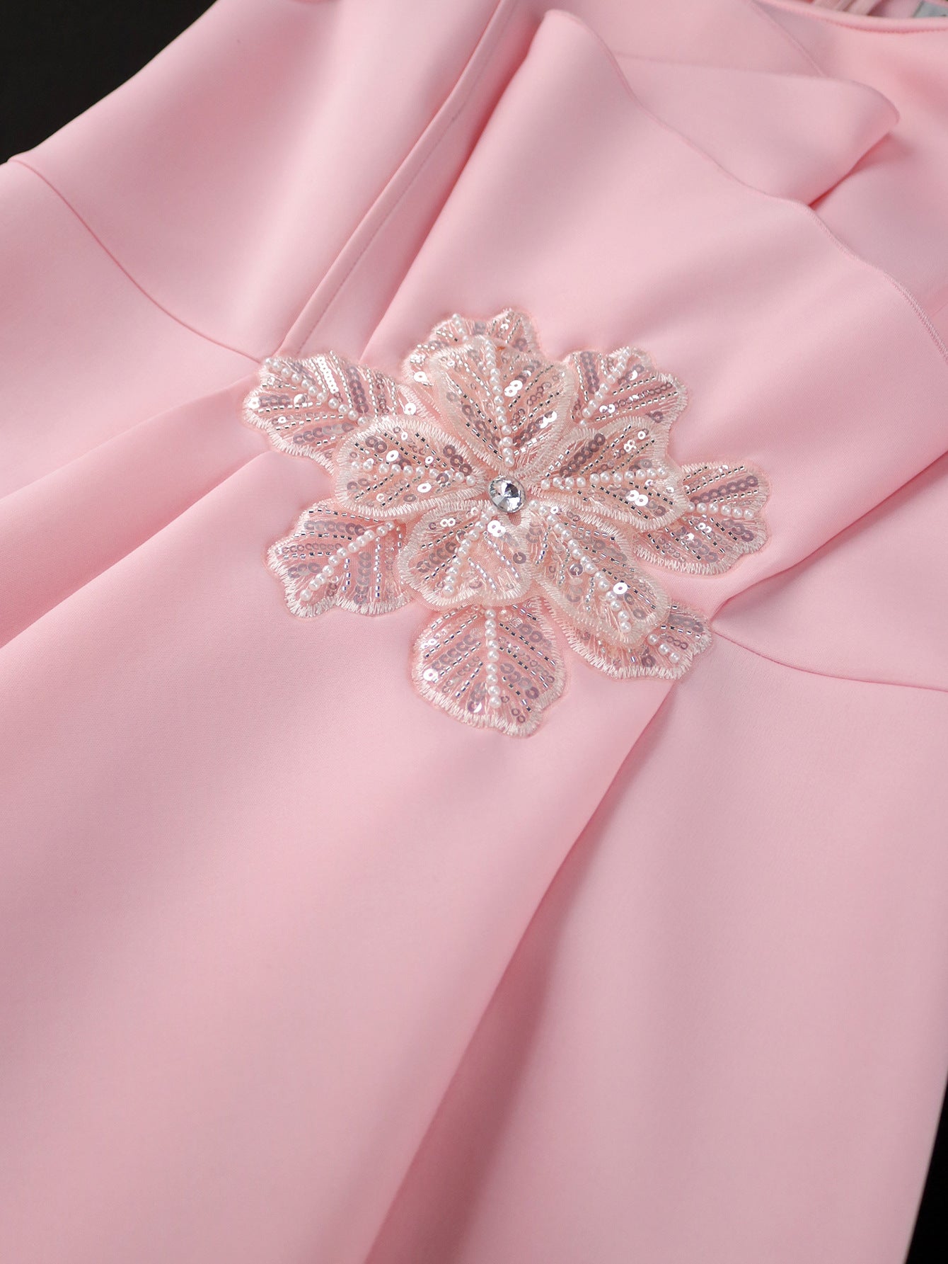 Women Summer Round Neck Short Sleeve Formal Party Patchwork Bodycon Dress 9