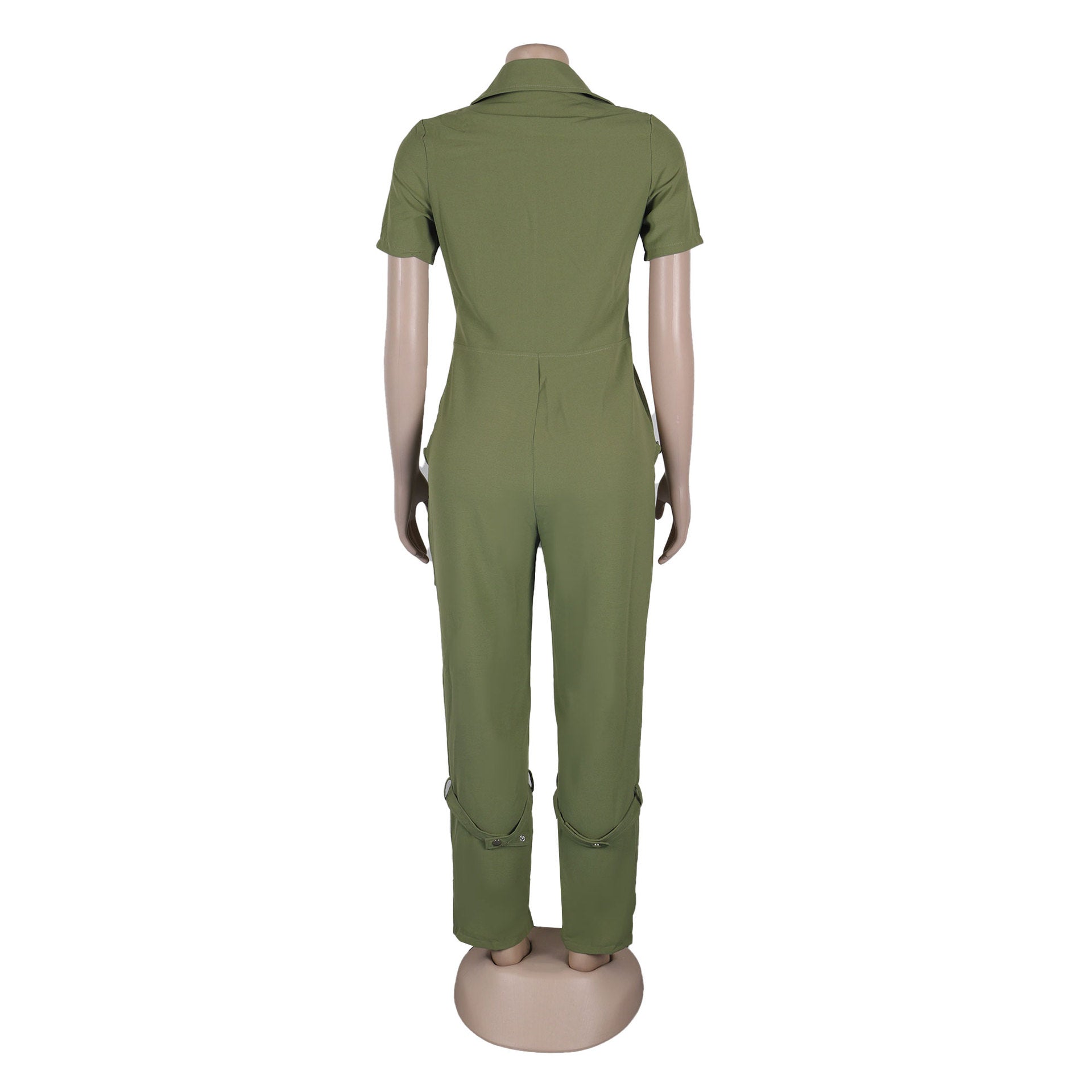 Women Sexy Summer Zipper Pocket Jumpsuit 13