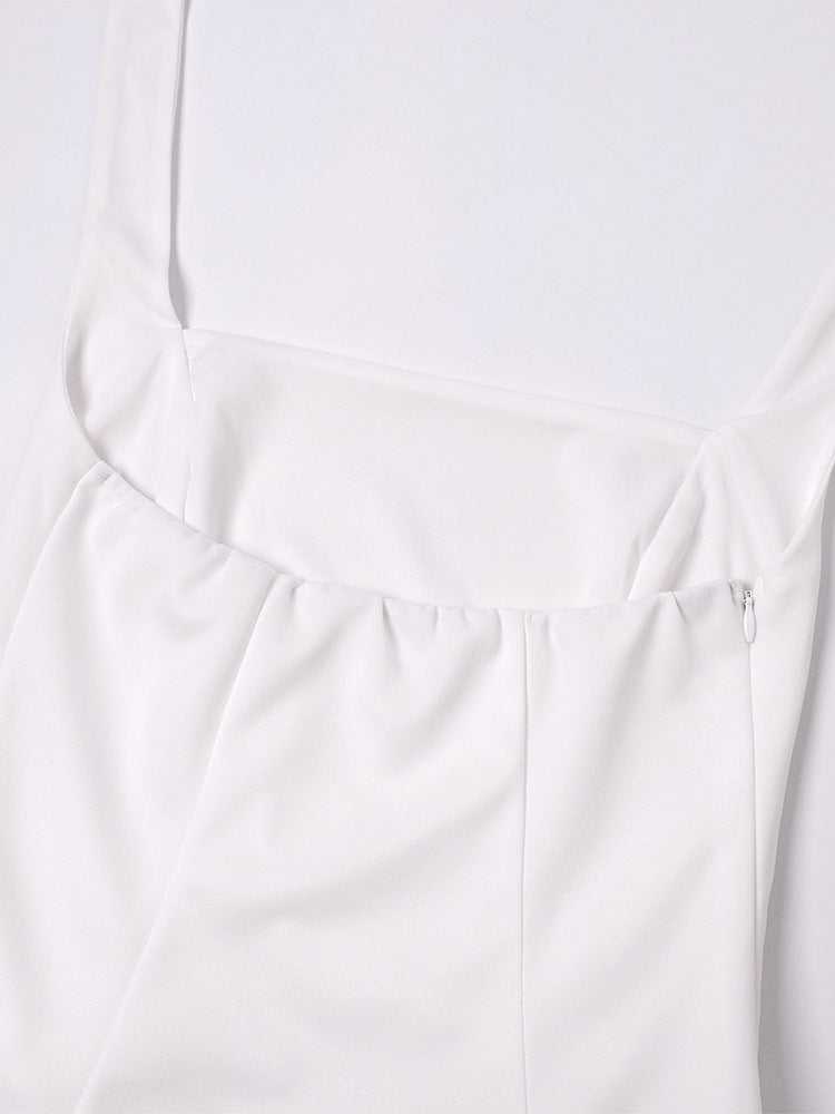 Women summer French style Halter Neck sexy backless bodycon dress 10