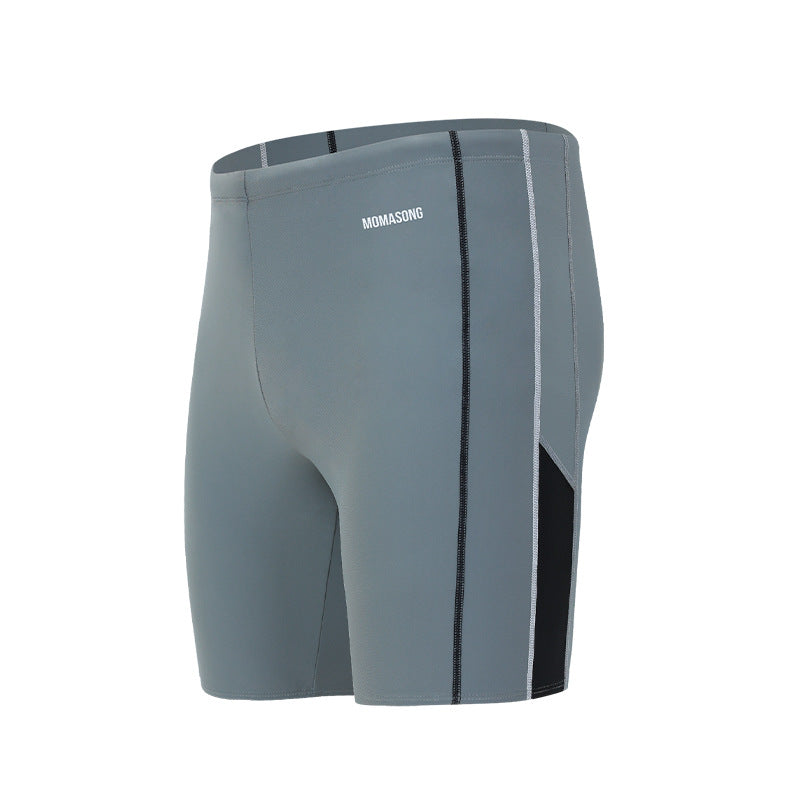 Swim Trunks Professional Training Men's Knee-Length Shorts Swimming Equipment Adult Square Leg Quick Dry Swim Pants 9