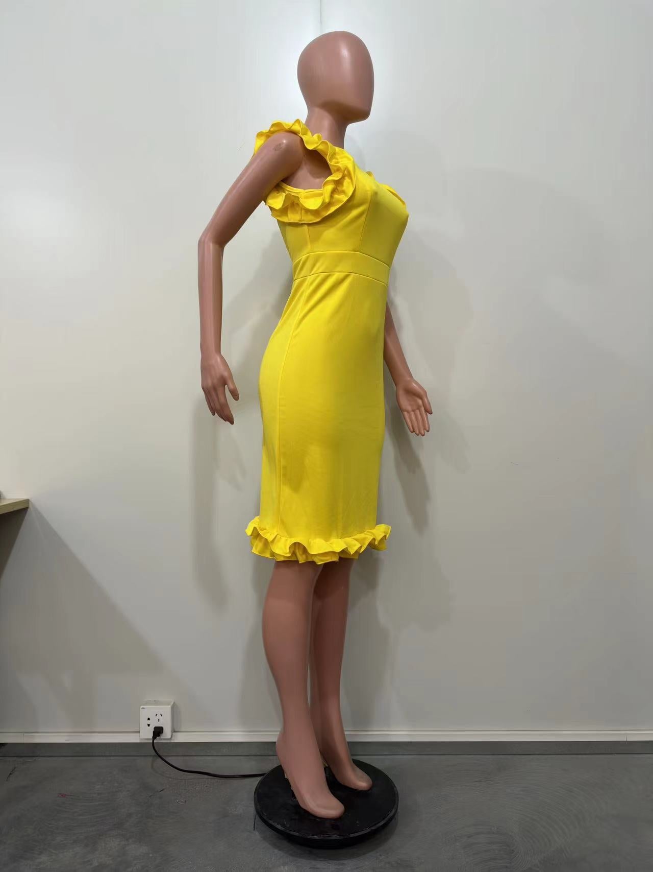 Women Solid Women Multi-Layer Ruffle Edge Dress 14