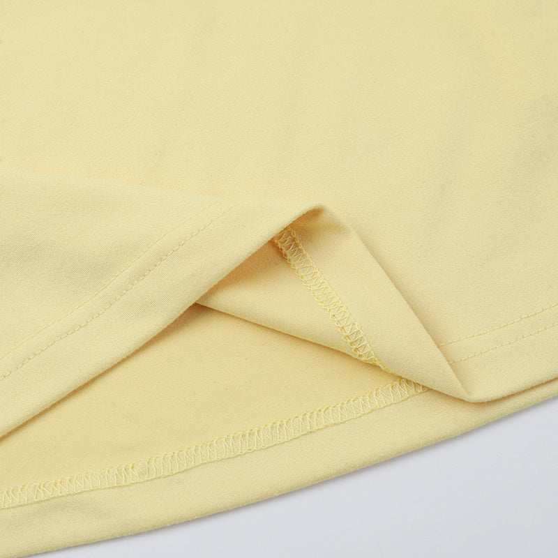 Women's Square Neck Strap Summer Casual Fashion Short Set 9