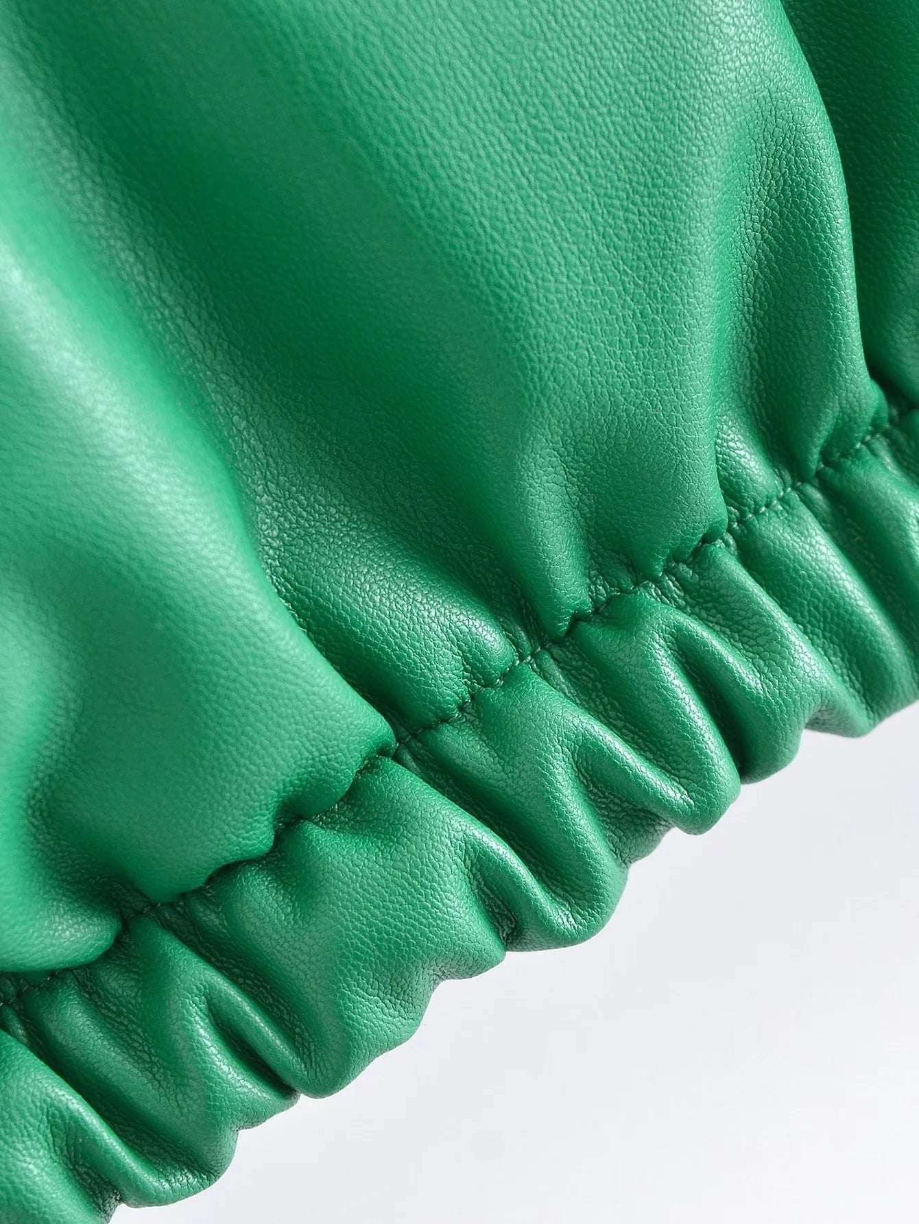 Leather Casual solid color leather cotton-padded Stand Collar jacket 25