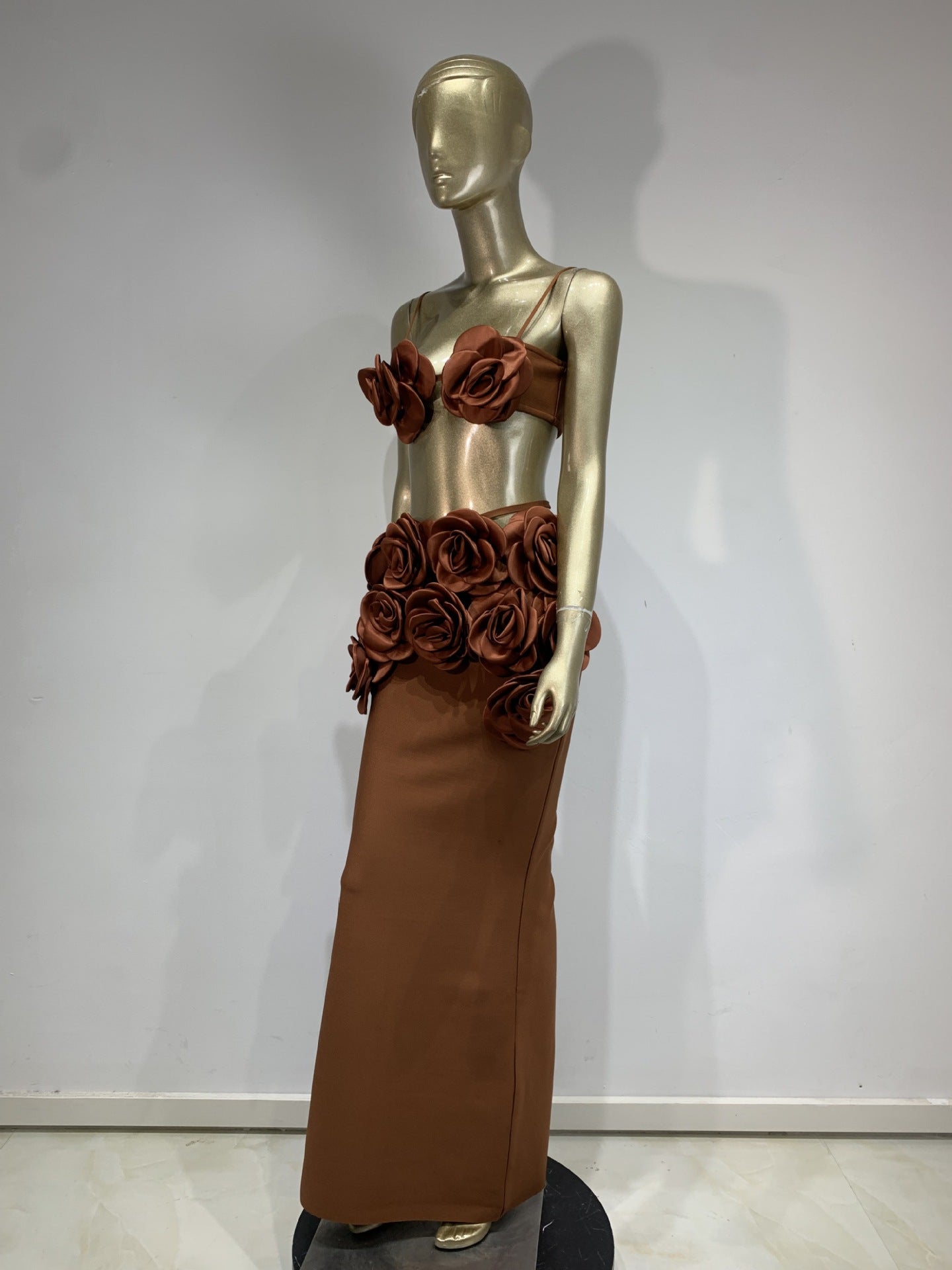 Floral Bustier Top & Long Skirt Beach Party Outfit 13