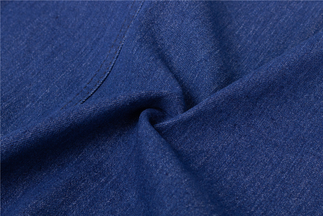 Women'S Sleeveless Zipper Slim Fitted Denim Bodycon Dress 9