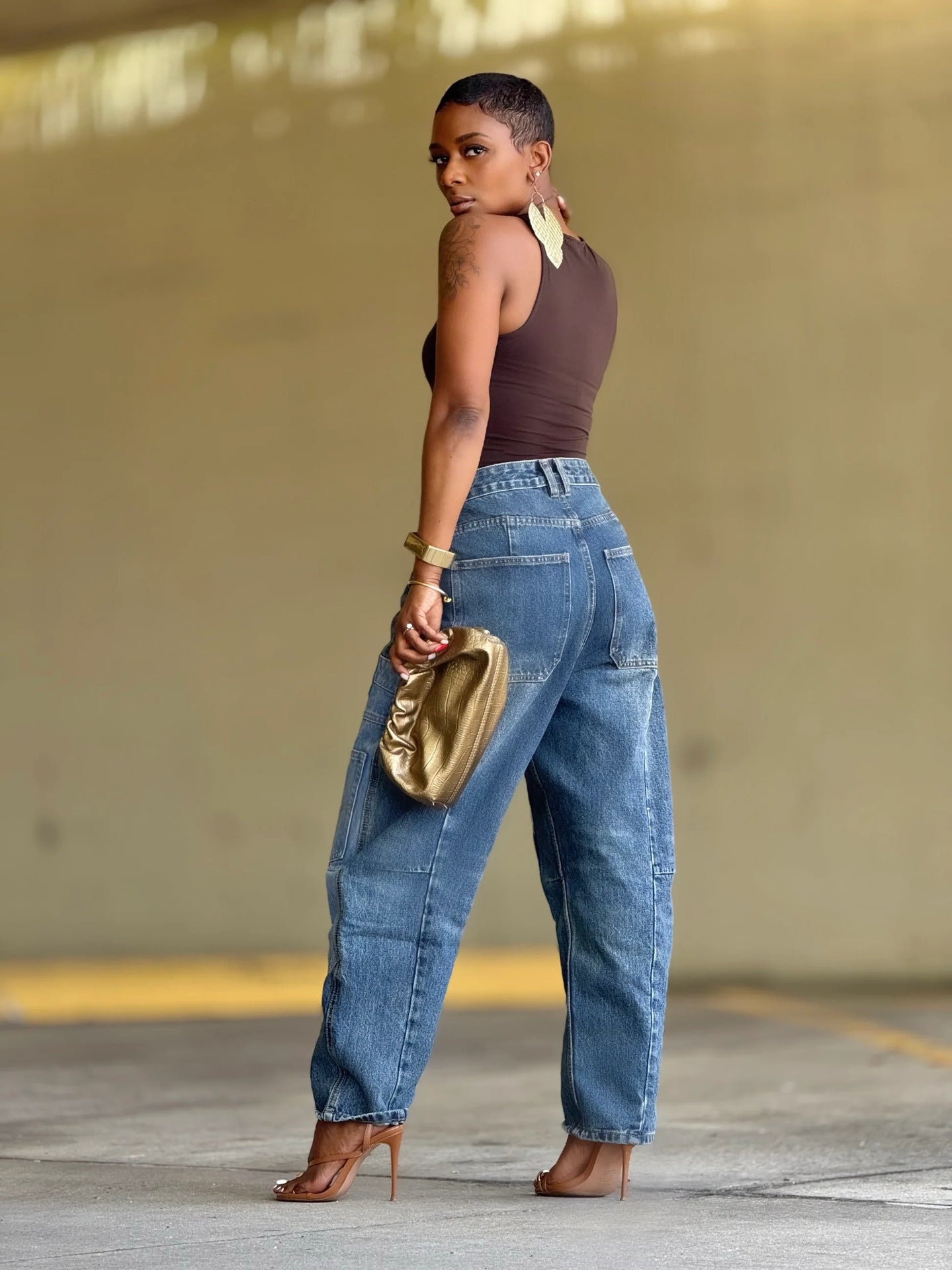 Women's Patchwork Denim Pants 4