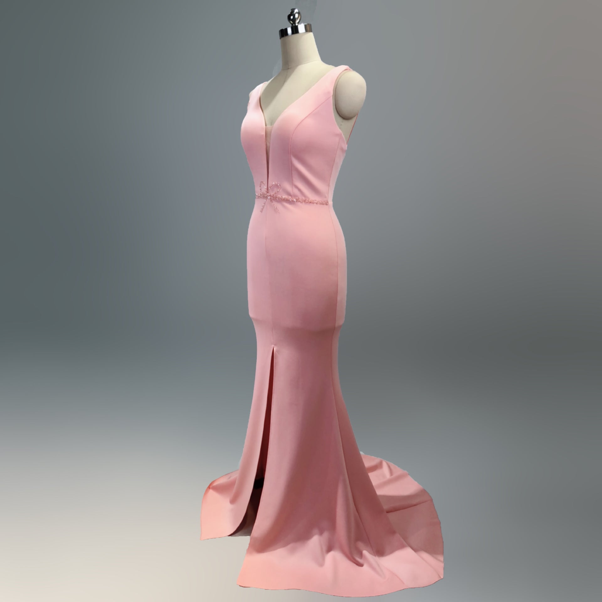 Ladies Summer Sexy V Neck Mermaid Evening Dress 32