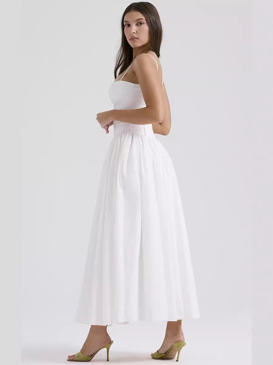 Women summer suspender sleeveless print dress 6