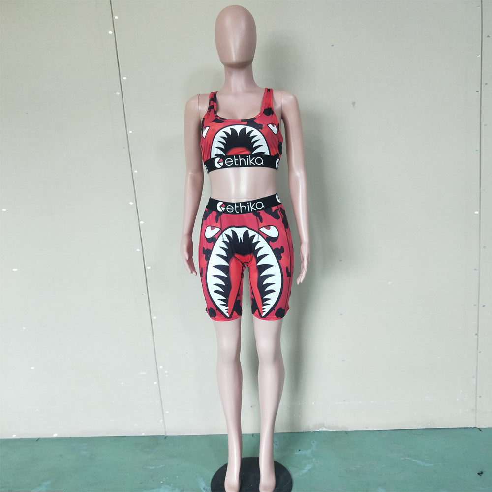 Women's Cartoon Sport Casual Suit 14