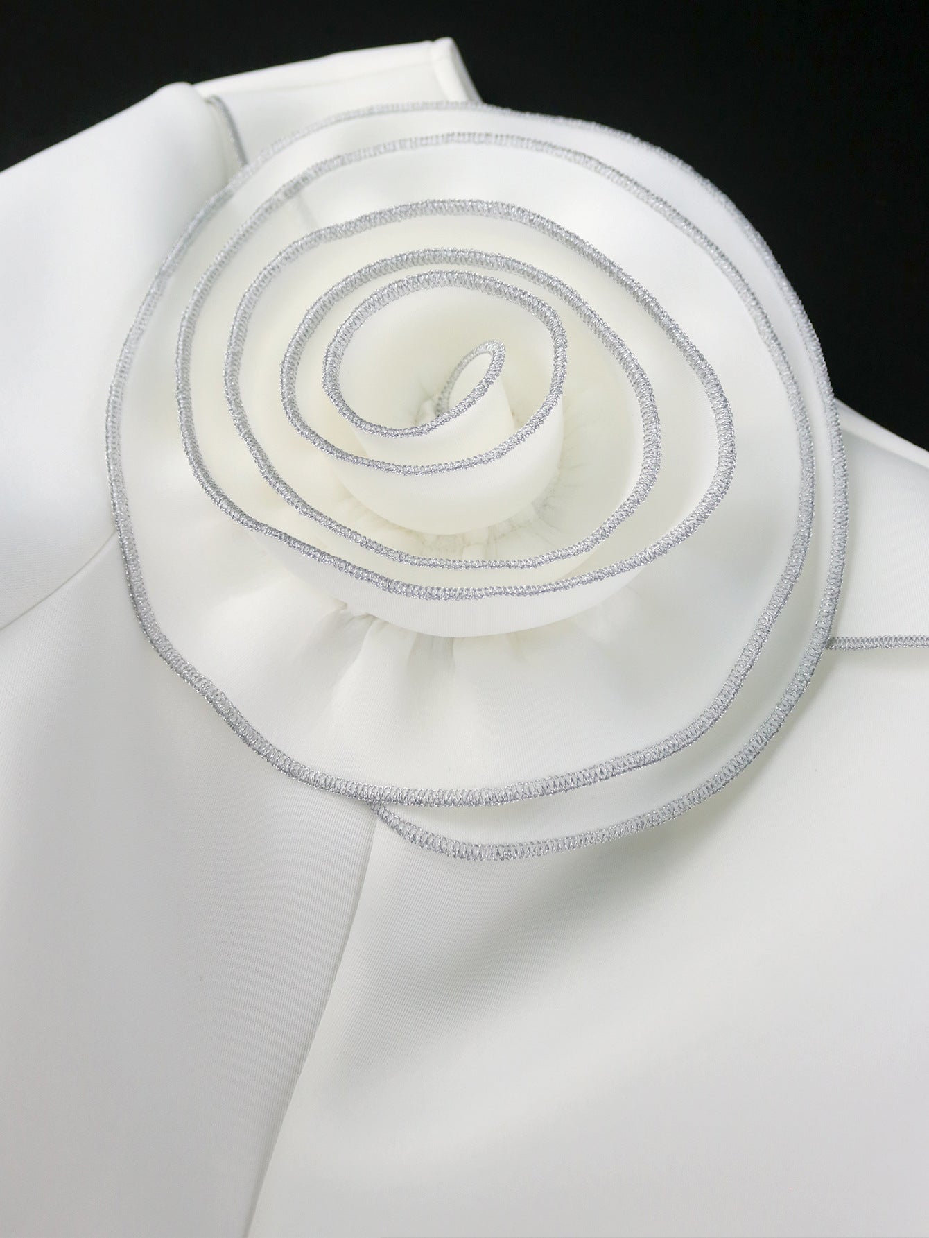 Solid Color A-Line One-Shoulder Wedding Dress 12