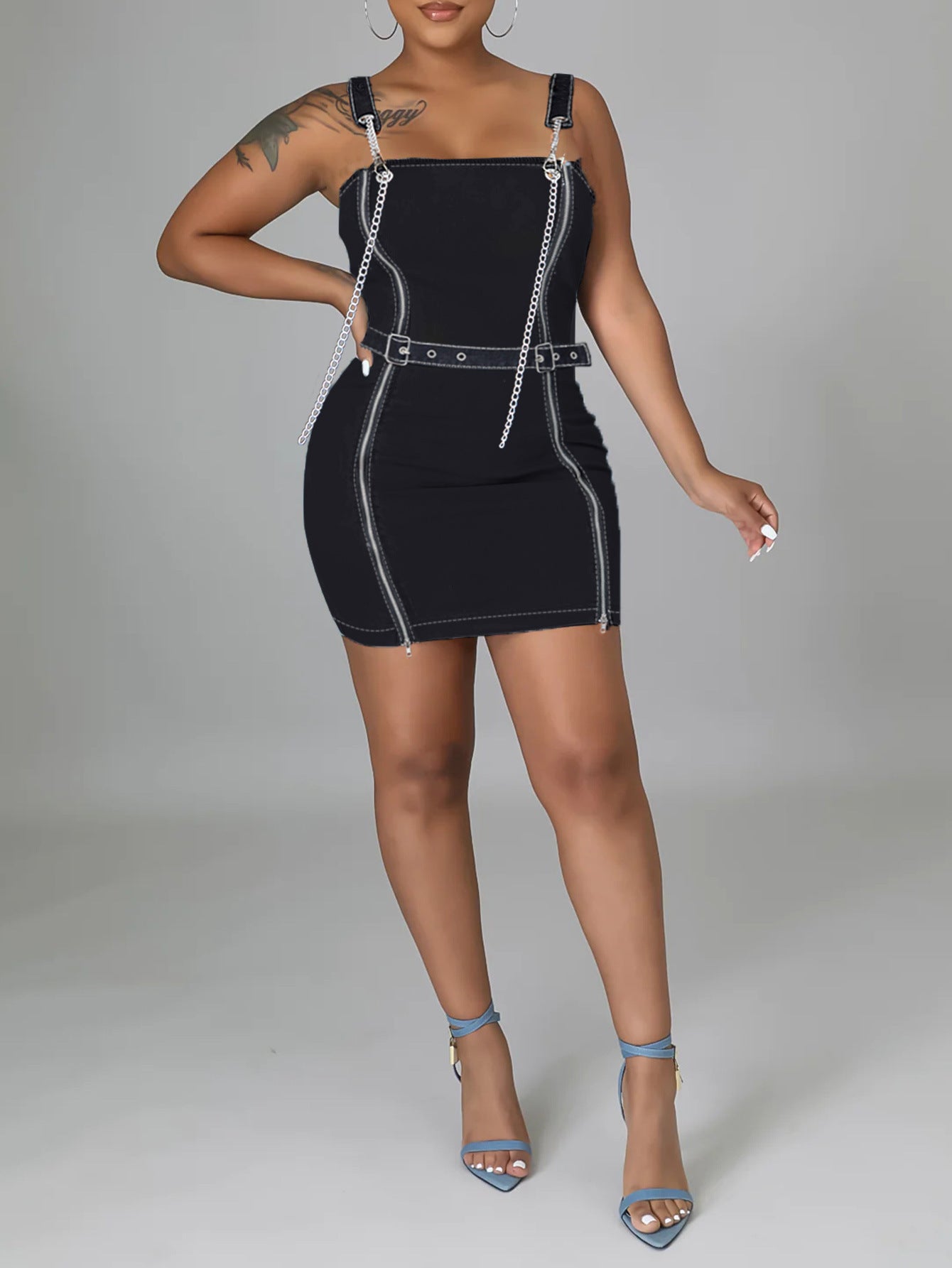 Women Denim Strap Dress 5