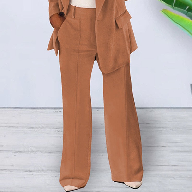 Spring/Summer Fashion Turn-Down Collar Blazer Pants Set 19