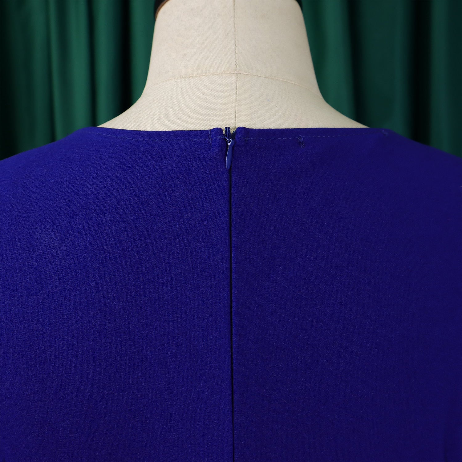 Plus Size African Women Autumn Elegant Solid Pleated Dress 19