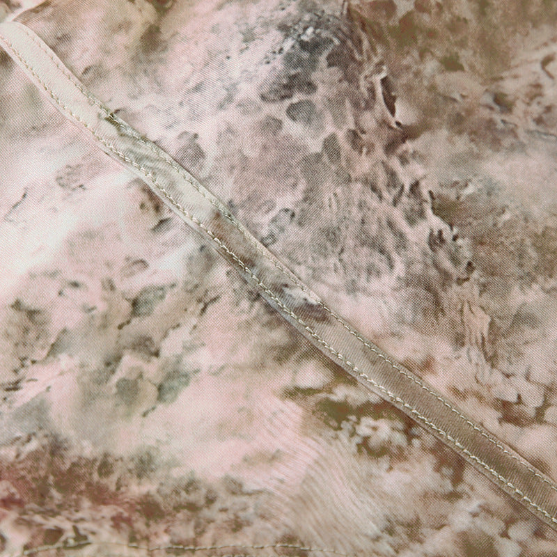 Women Holidays Animal Print Irregular Strapless Top and Shorts Two Piece Set 19