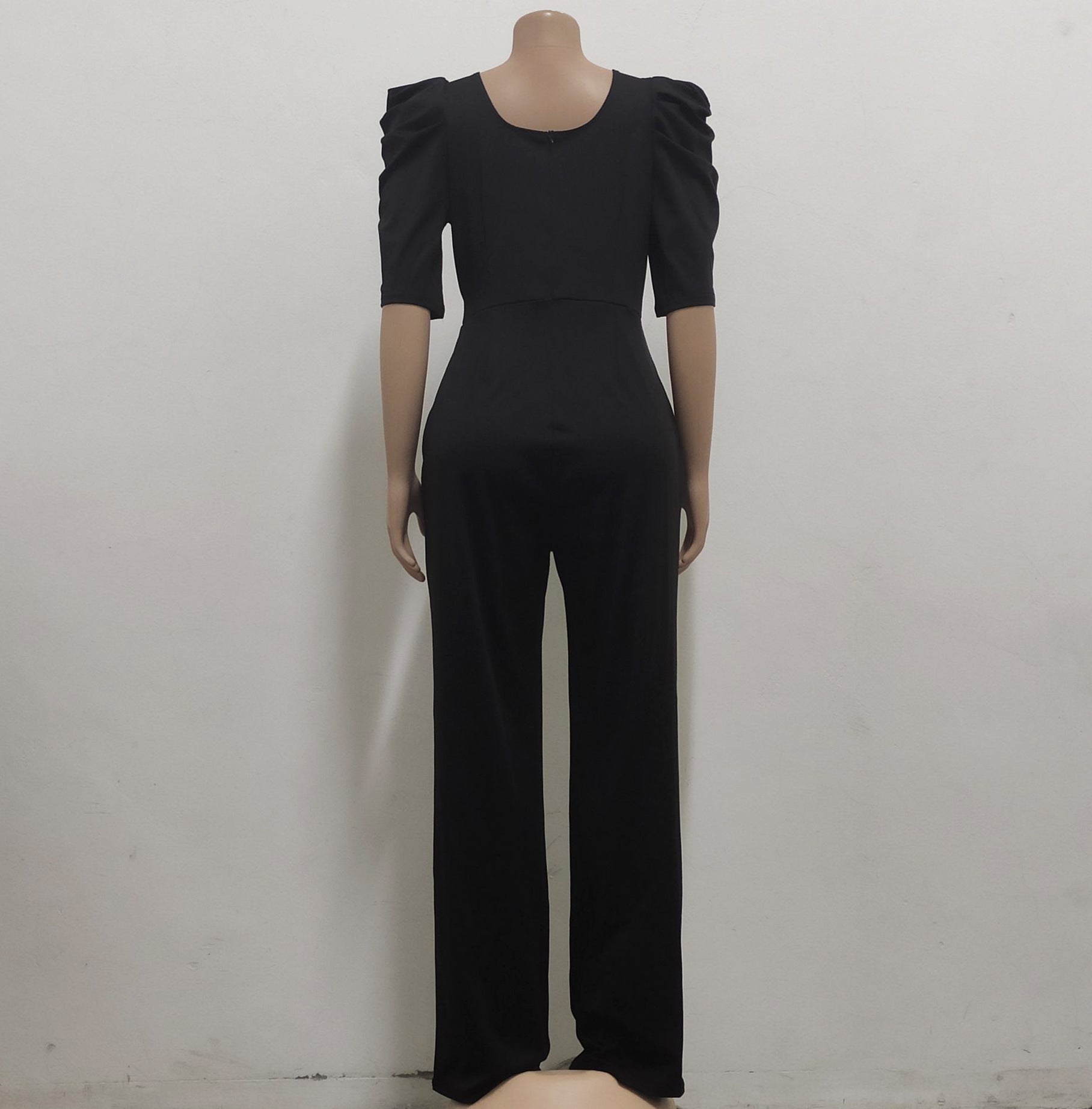 Sexy Fashion Solid Color Three-Quarter Sleeve V-Neck Jumpsuit Women's Clothing 28