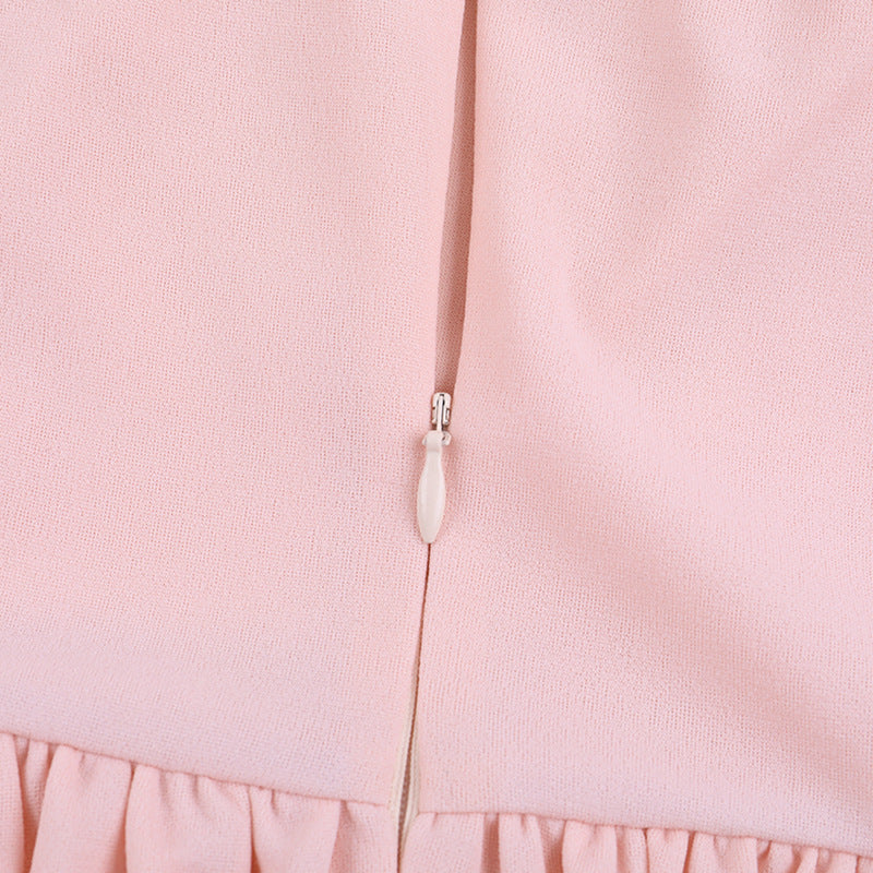 Bow Strap Slim Waist Sexy Low Back Dress Chic Long Gown 15