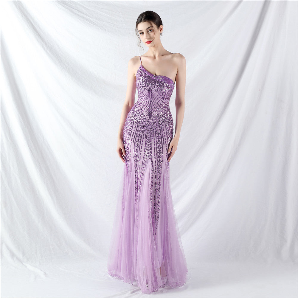 Plus Size Women Sequined Formal Party Maxi Evening Dress 16