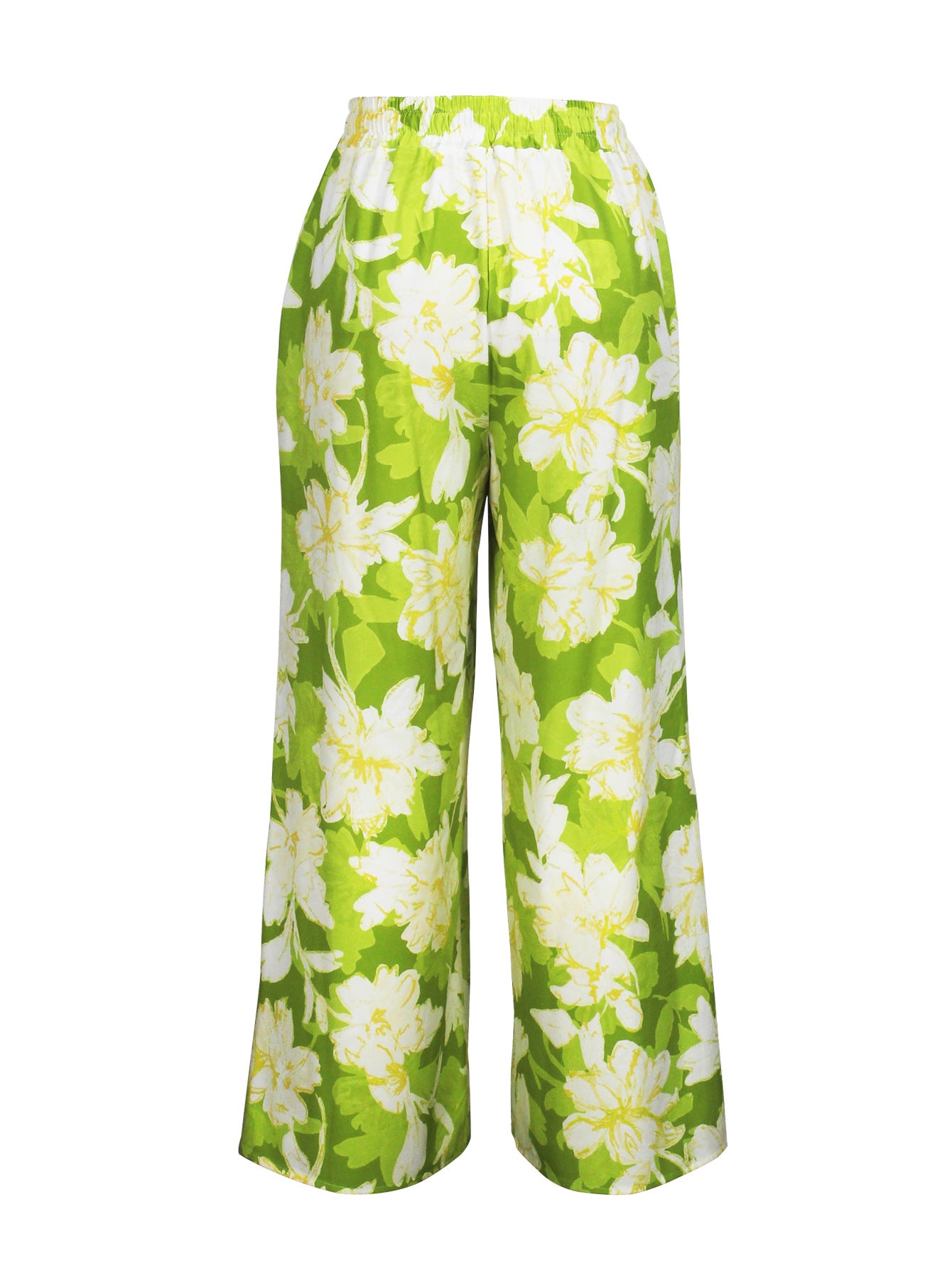 Women Elegant V-neck Short Sleeve Top and Long Pants Casual Two-piece Set 13