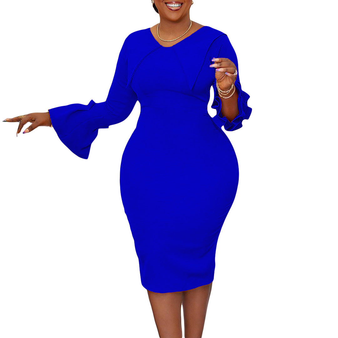 Plus Size Women African Bodycon Dress 9