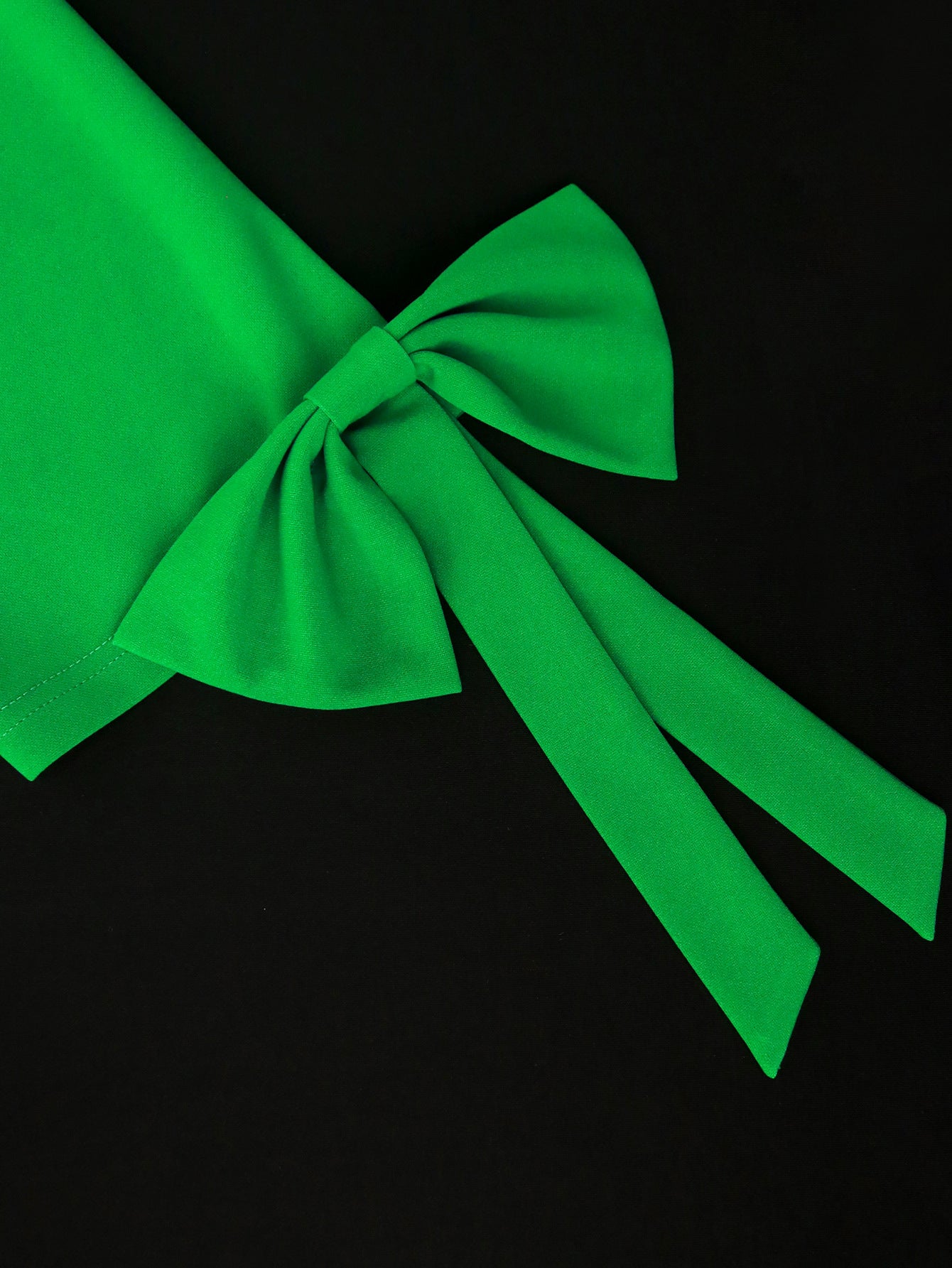 Elegant Asymmetric neck bow tie Loose pleated Formal Party dress 8