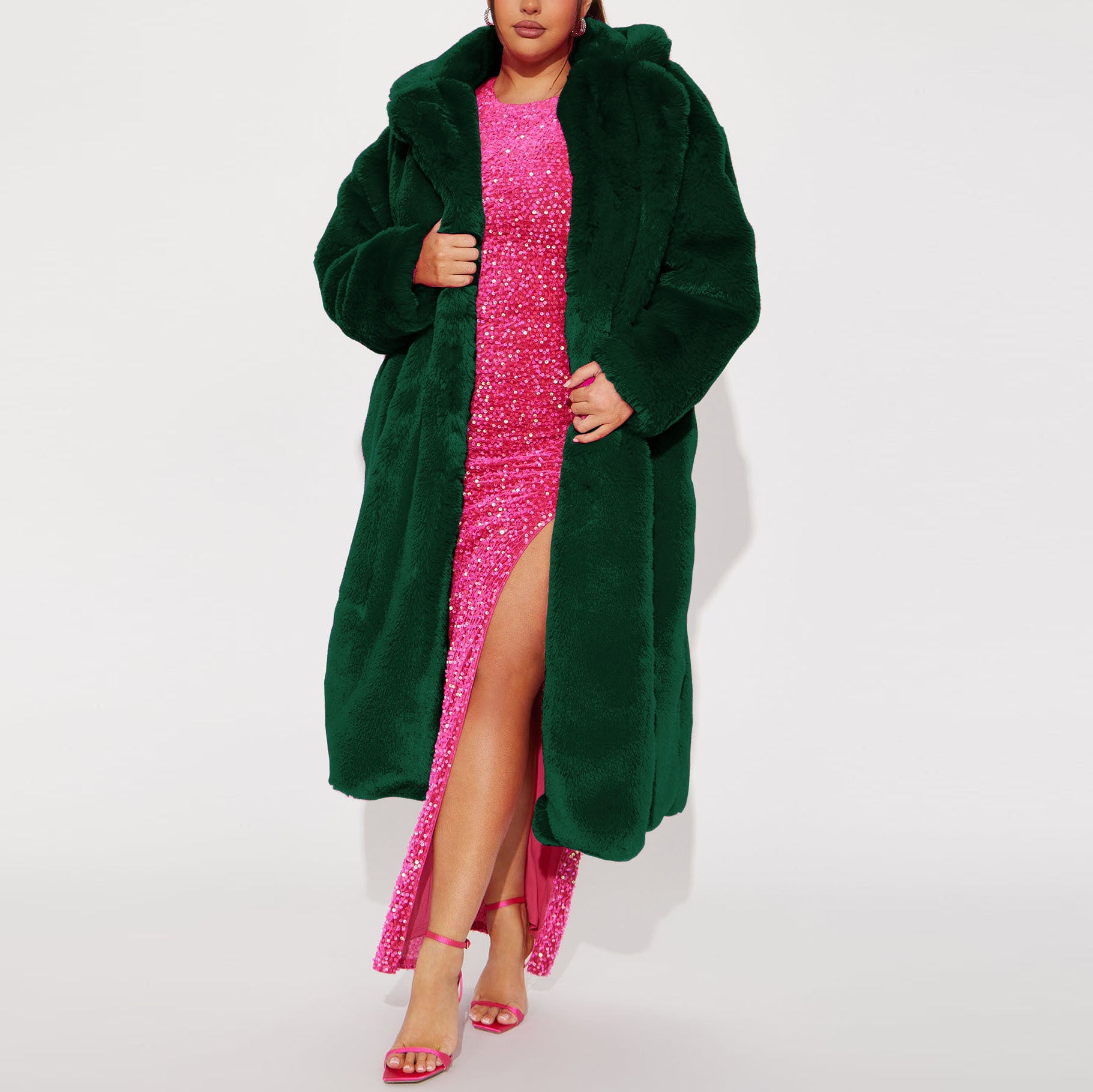 Women Faux Furry Coat 11