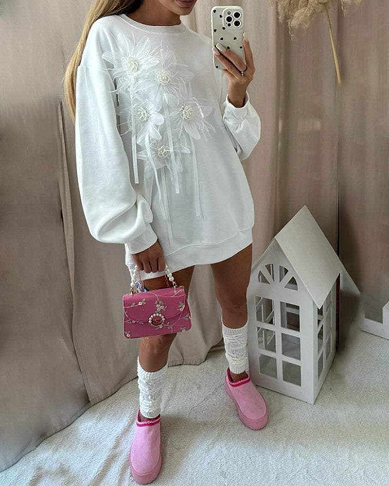 Women White Floral Casual Top 3