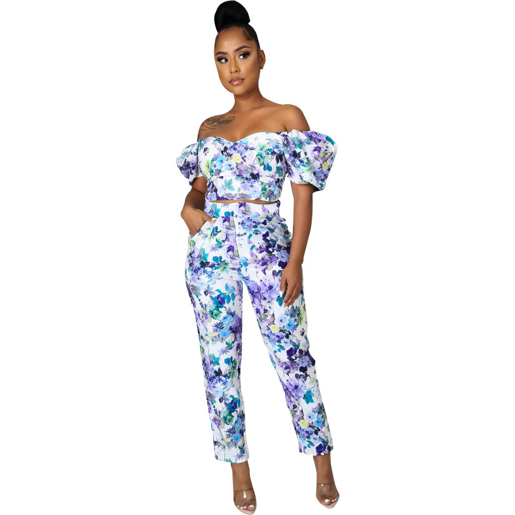 Women's Print Sexy Fashion Two-Piece Pants Set 5