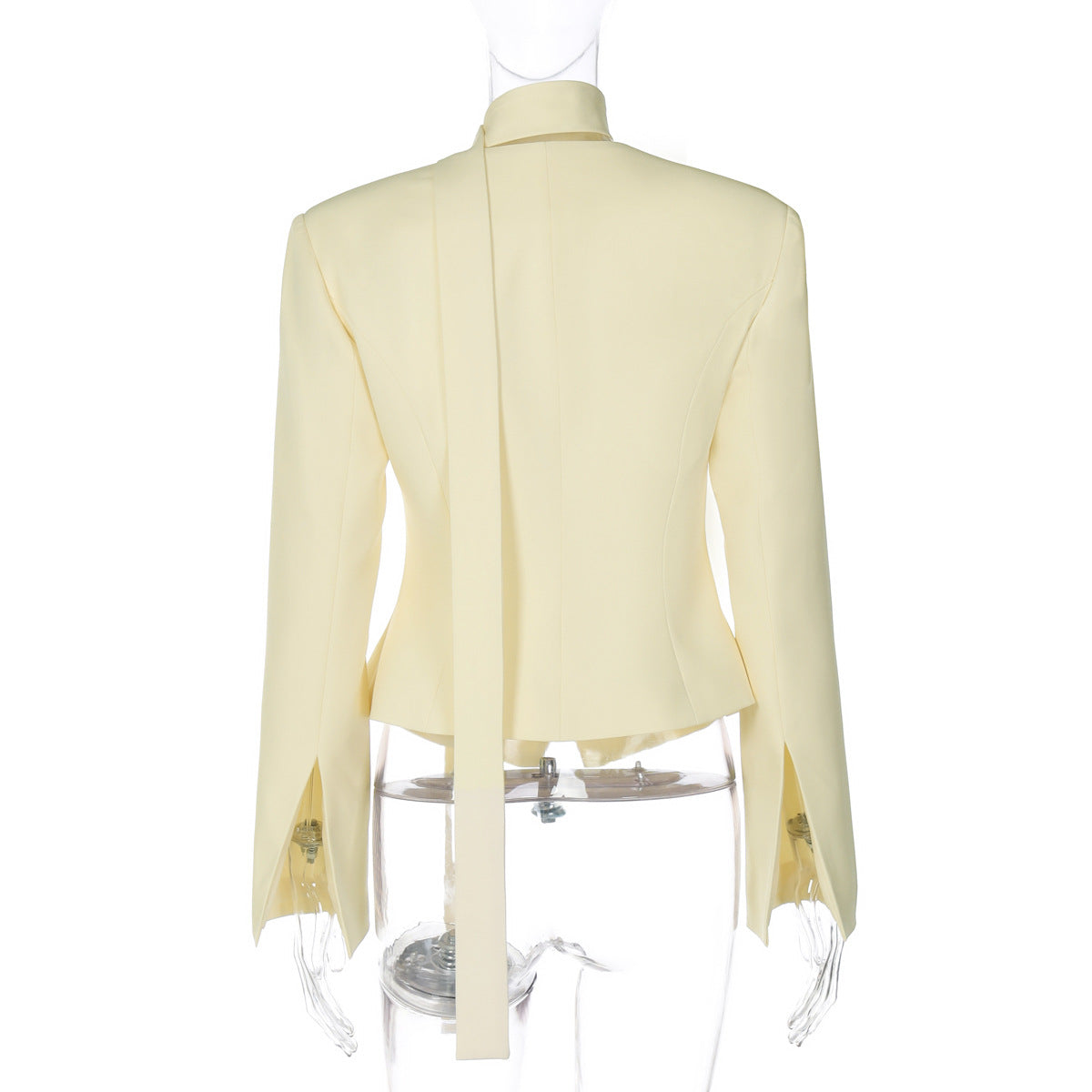 Autumn Women's Fashion Chic Buttoned Blazer Slim Solid Coat 12