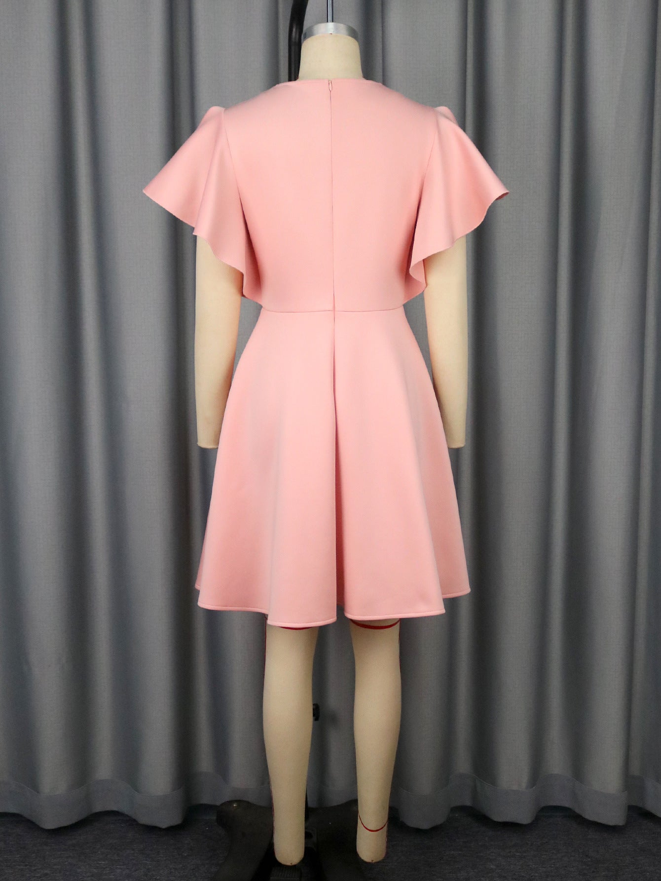 Summer Chic Round Neck Short Dress Embroidered Floral A-Line Party Gown 6