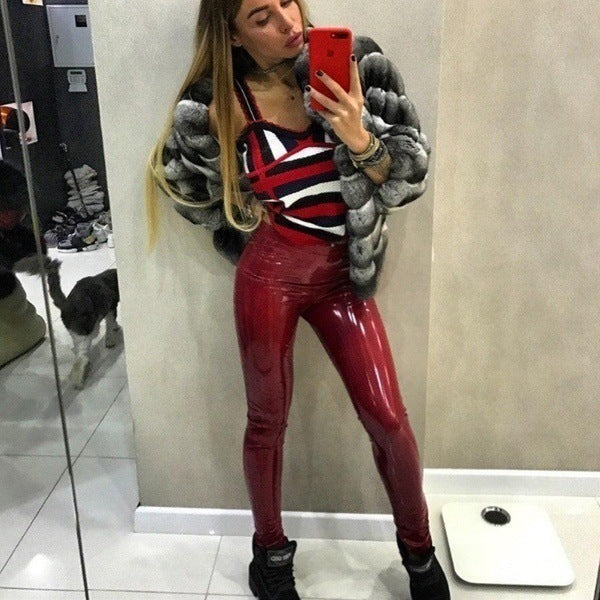 Women sexy pu-Leather Pant 3