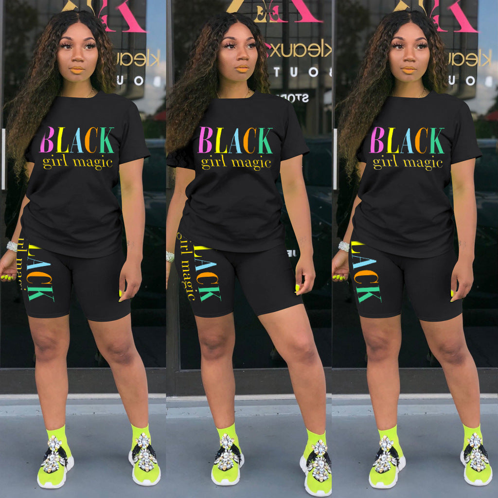 Summer fashionable solid color two-piece fashion casual shorts set 7