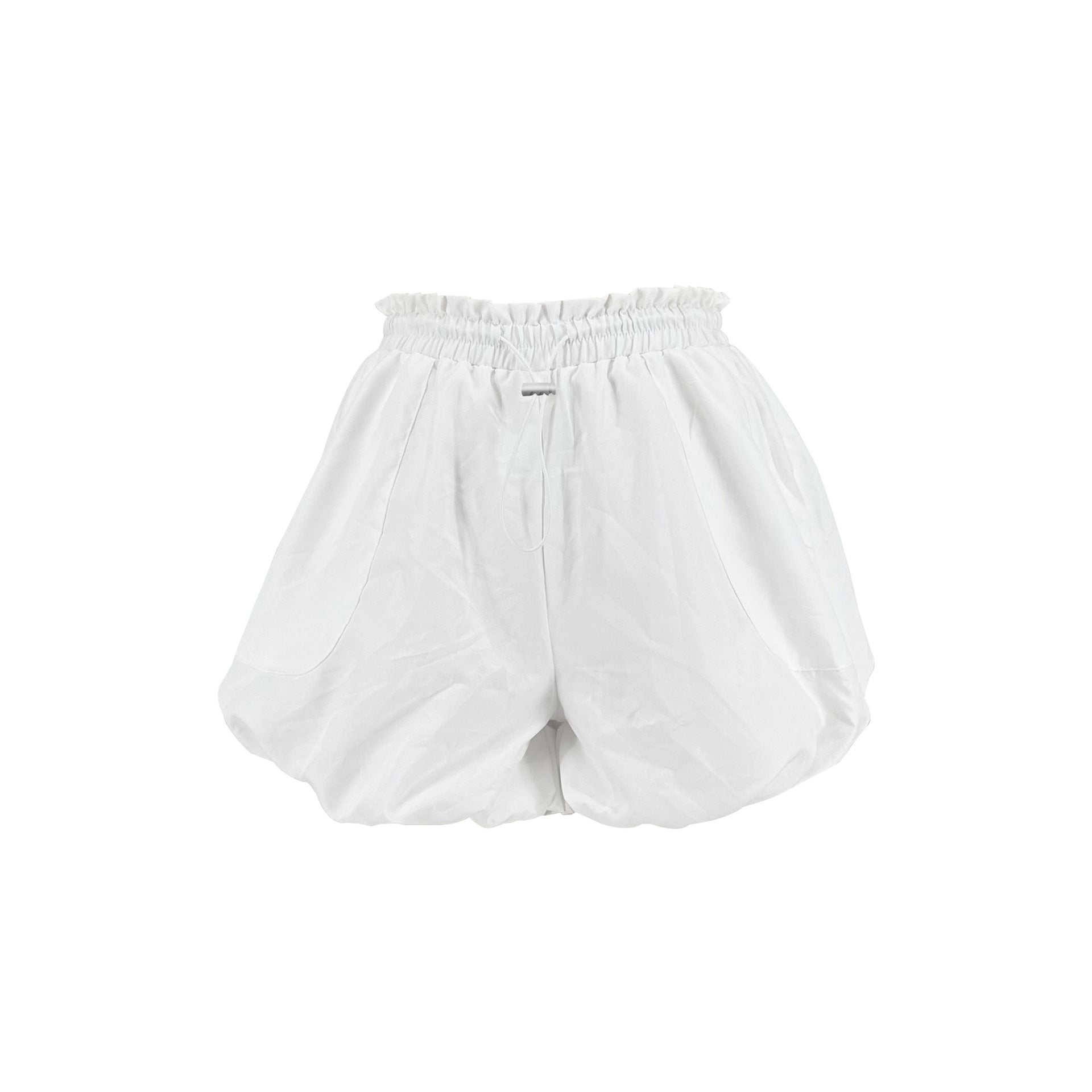 Women Solid Puffy Puff Shorts 11