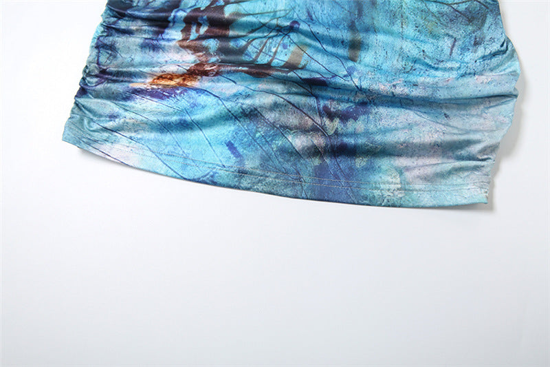 Women Spring Style Contrast Chain Sexy Cutout Halter Neck Bodycon Dress 11