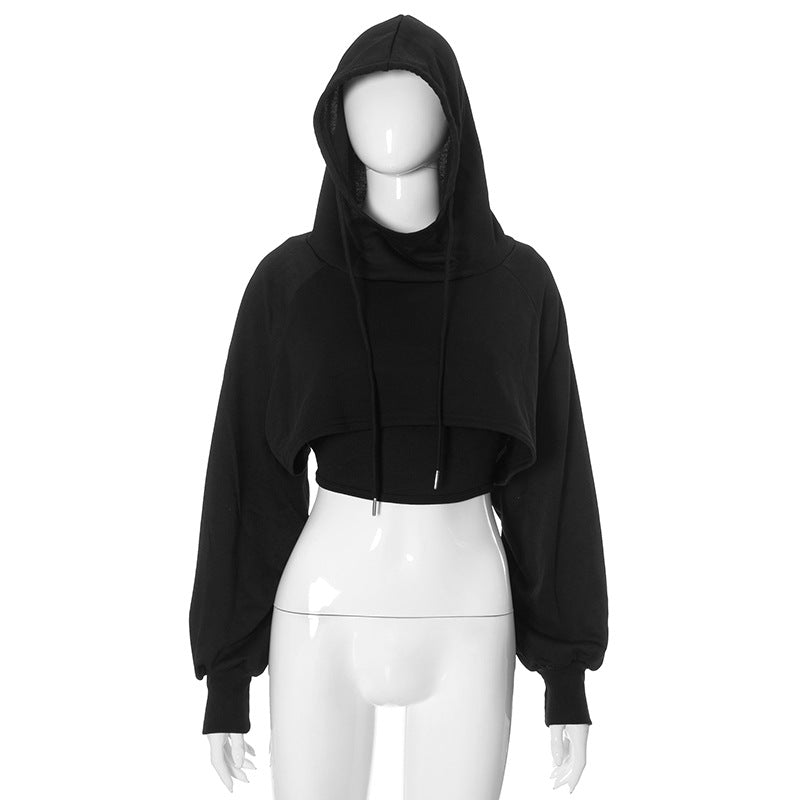 Women Fall and Winter Solid Casual Vest and Long Sleeve Crop Hoodies Two-piece Set 16